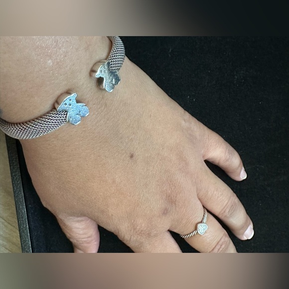 Tous Silver Bangle Tous Mesh Bear - Picture 6 of 11